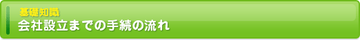 会社設立までの手続の流れ
