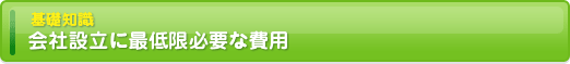 会社設立に最低限必要な費用